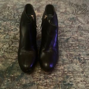 Miu Miu Black Leather Ankle Boots size 8